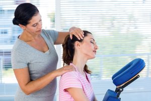 Neck work at office massage