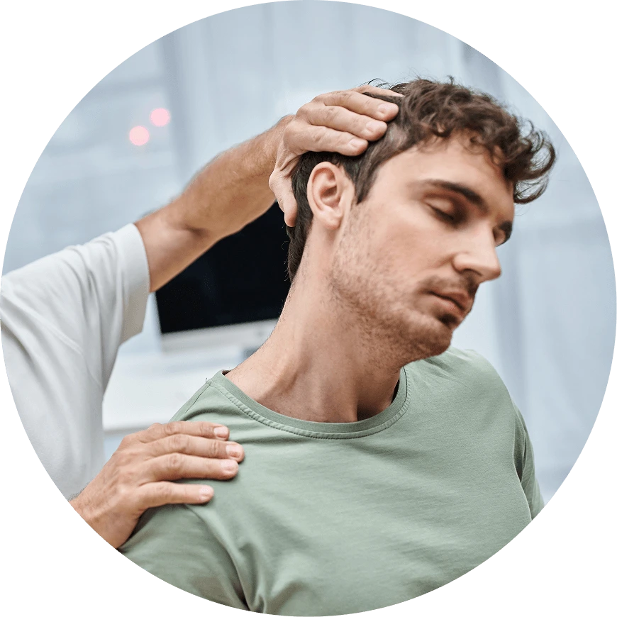 Man getting a massage