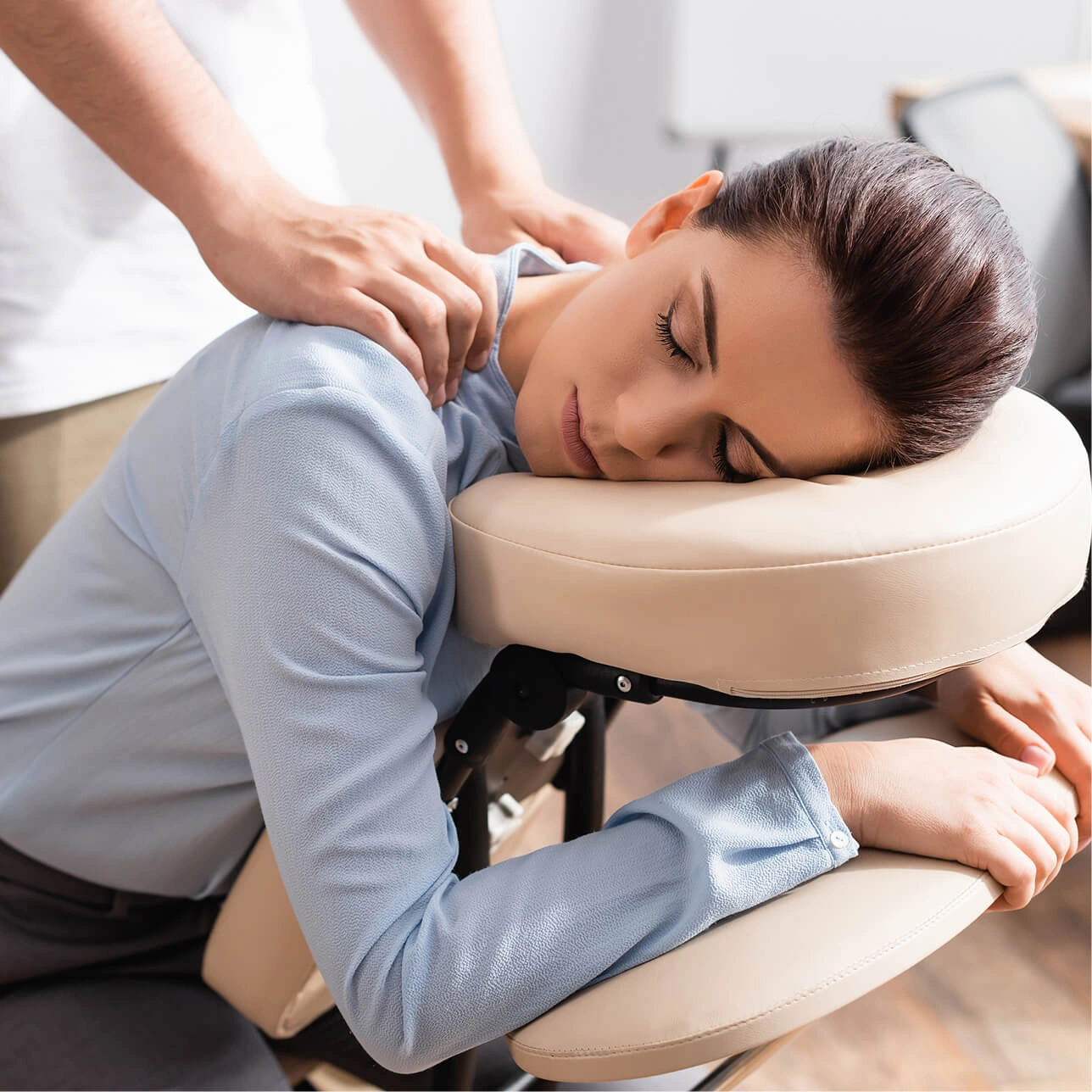 Body Charge USA person getting a massage